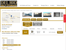 Tablet Screenshot of delrioselfstorage.com